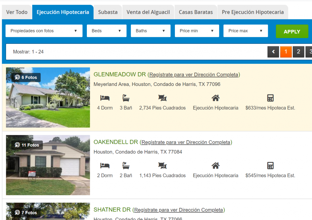 Casas de remate en EEUU Casas Reposeídas Directorio Online
